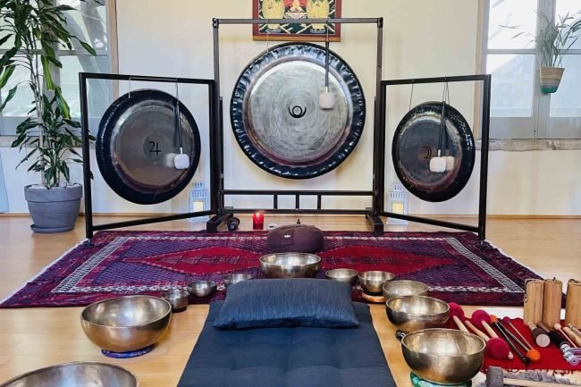 1 to 1 sound healing in Chania, Crete, with Tibetan singing bowls, gongs, monocord, drums and more