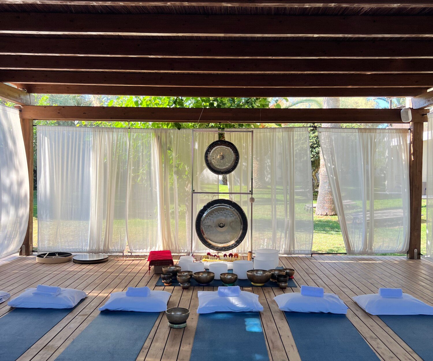 Sound bath at Cretan Malia