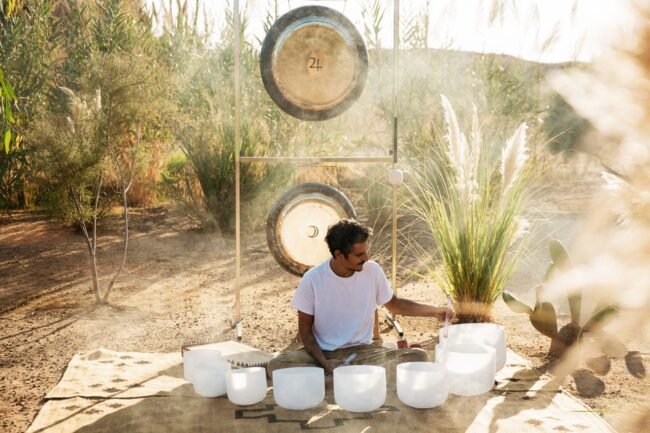 Crystal singing bowls