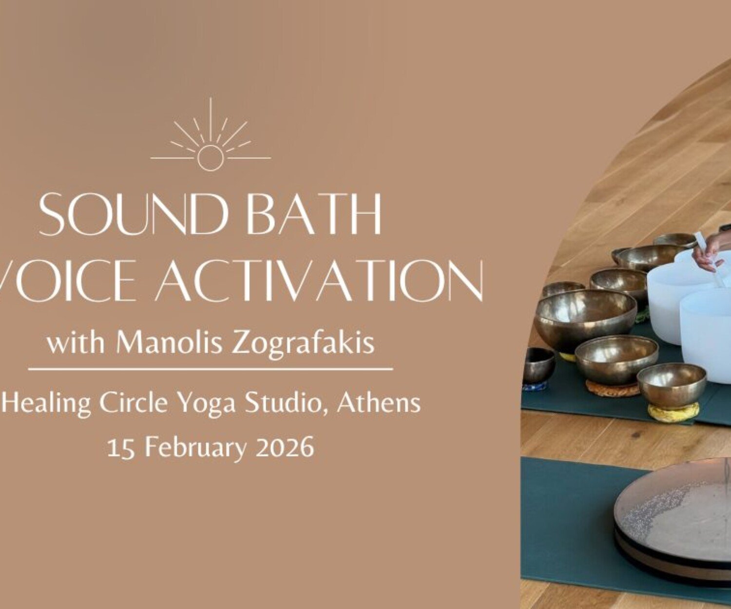 Sound Bath & Voice Activation - 15 February - Athens - Healing Circle Yoga Studio