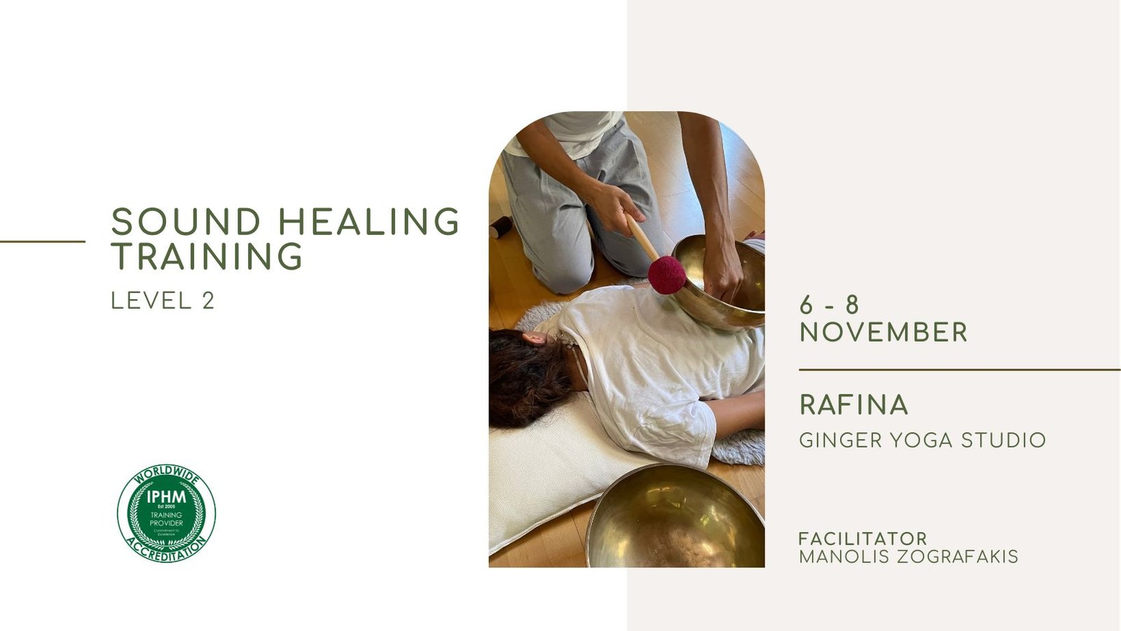 Sound Healing Training Seminar – Level 2 – Athens – 6-8 November 2026